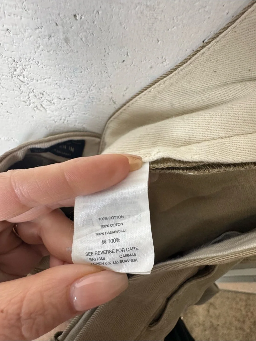 J. Crew Broken In Men's Tan Chino Pants 36 X 32